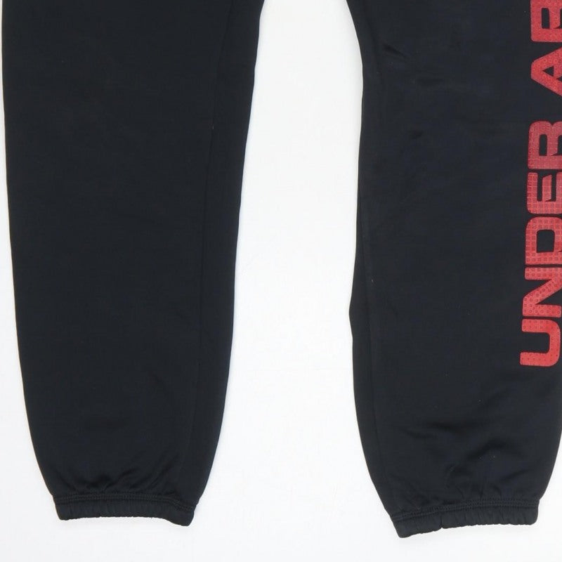 Under Armour Boys Black Red 14-15 Years ColdGear Jogger Sweatpants