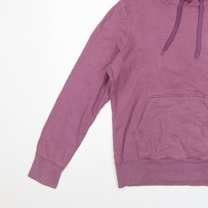 The North Face Women's Purple M Pullover Hoodie Logo Graphic Pocket