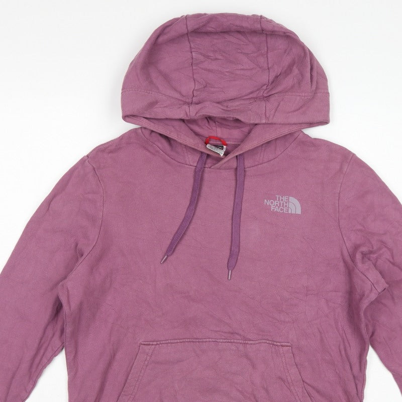 The North Face Women's Purple M Pullover Hoodie Logo Graphic Pocket