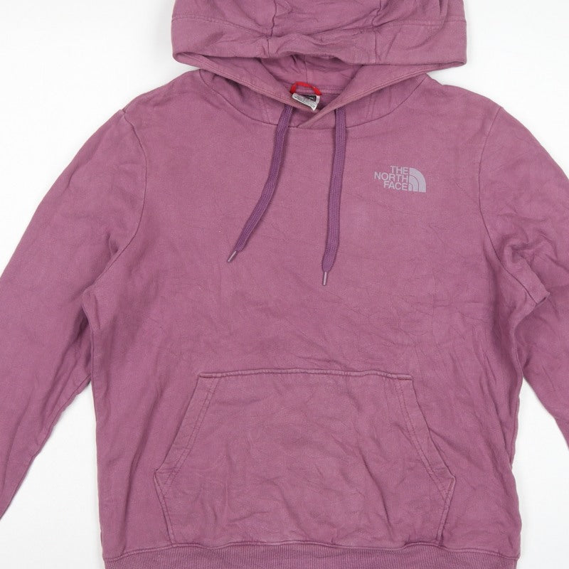 The North Face Women's Purple M Pullover Hoodie Logo Graphic Pocket