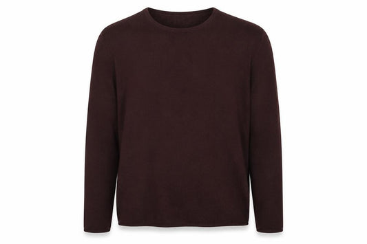 H&M Men's Brown M Crew Neck Fine Knit Acrylic Pullover Jumper