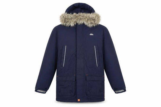 Trespass Boys Blue 7-8 Years Parka Waterproof Hooded Winter Coat