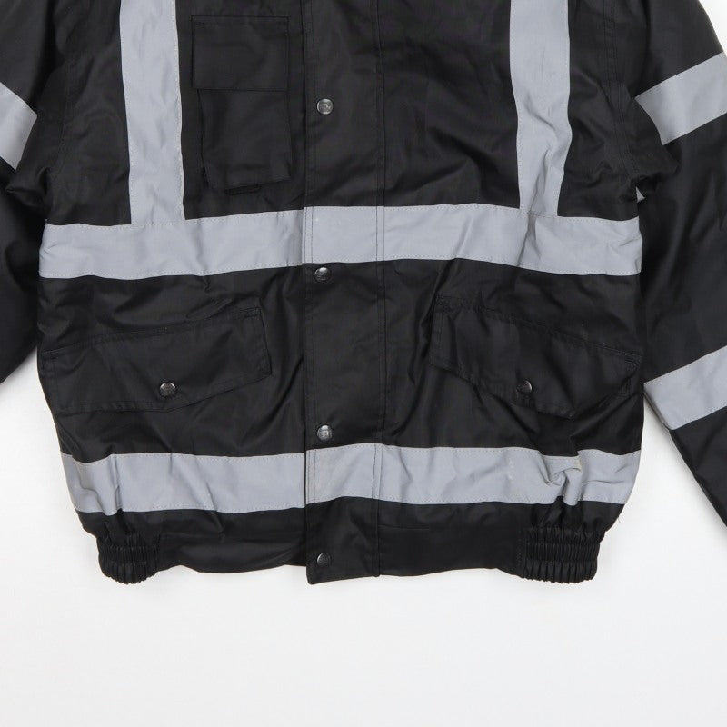 SuperTouch Men’s Black S Security Reflective Waterproof Bomber Workwear Jacket