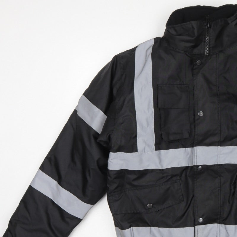 SuperTouch Men’s Black S Security Reflective Waterproof Bomber Workwear Jacket