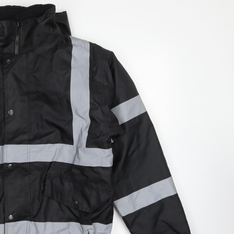 SuperTouch Men’s Black S Security Reflective Waterproof Bomber Workwear Jacket