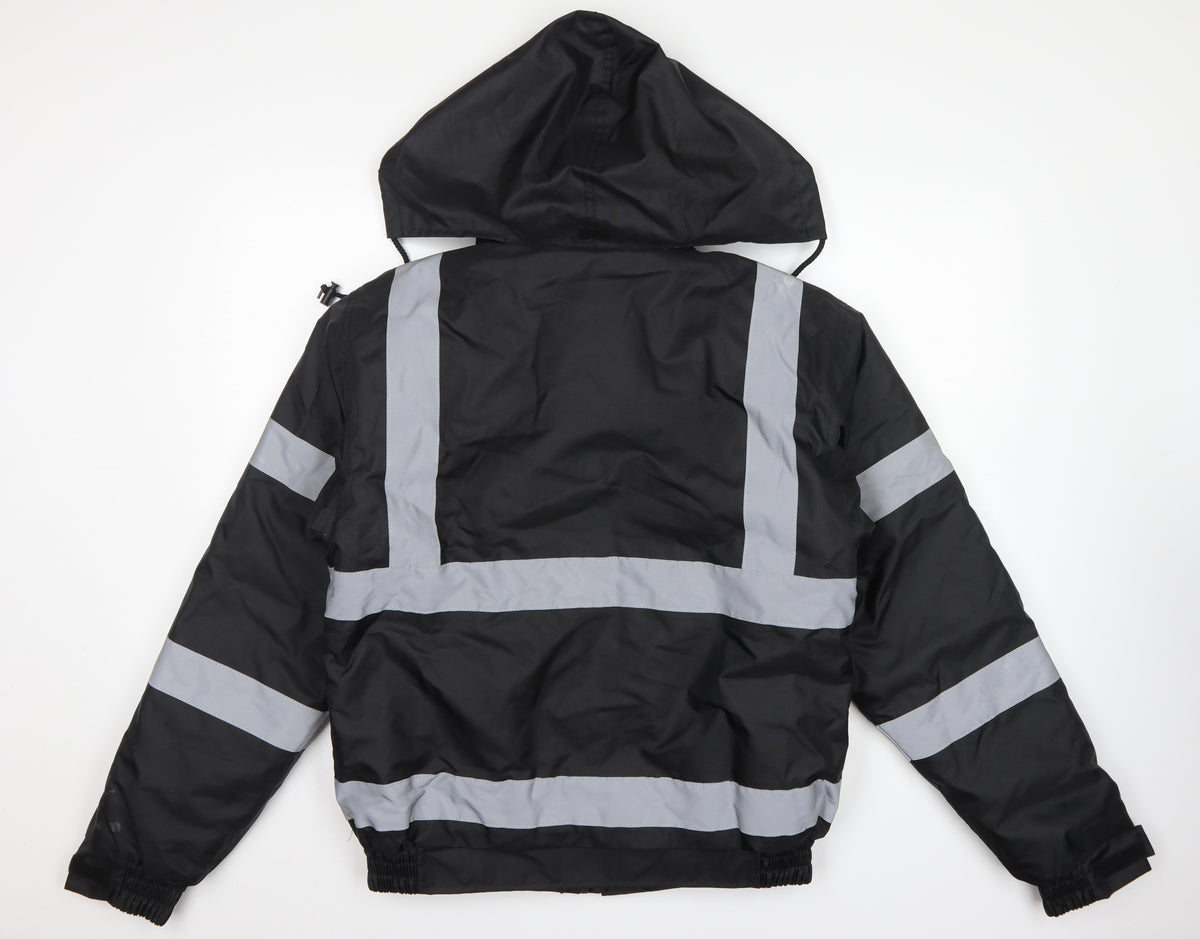 SuperTouch Men’s Black S Security Reflective Waterproof Bomber Workwear Jacket