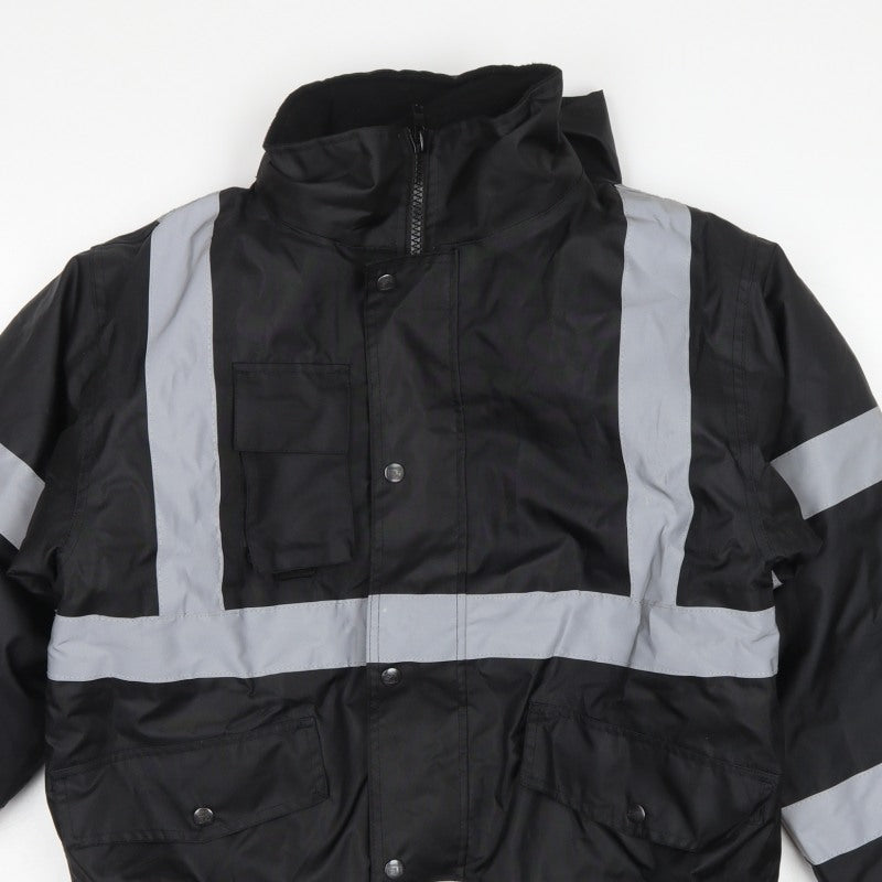 SuperTouch Men’s Black S Security Reflective Waterproof Bomber Workwear Jacket