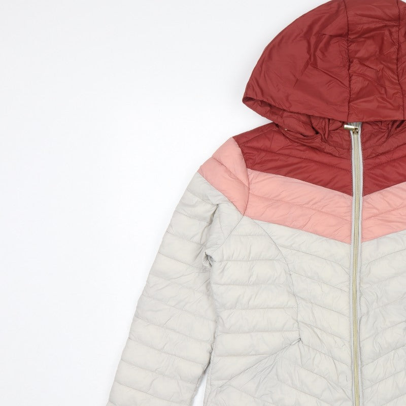 Next Women Multicoloured UK 14 Petite Hooded Quilted Puffer Jacket