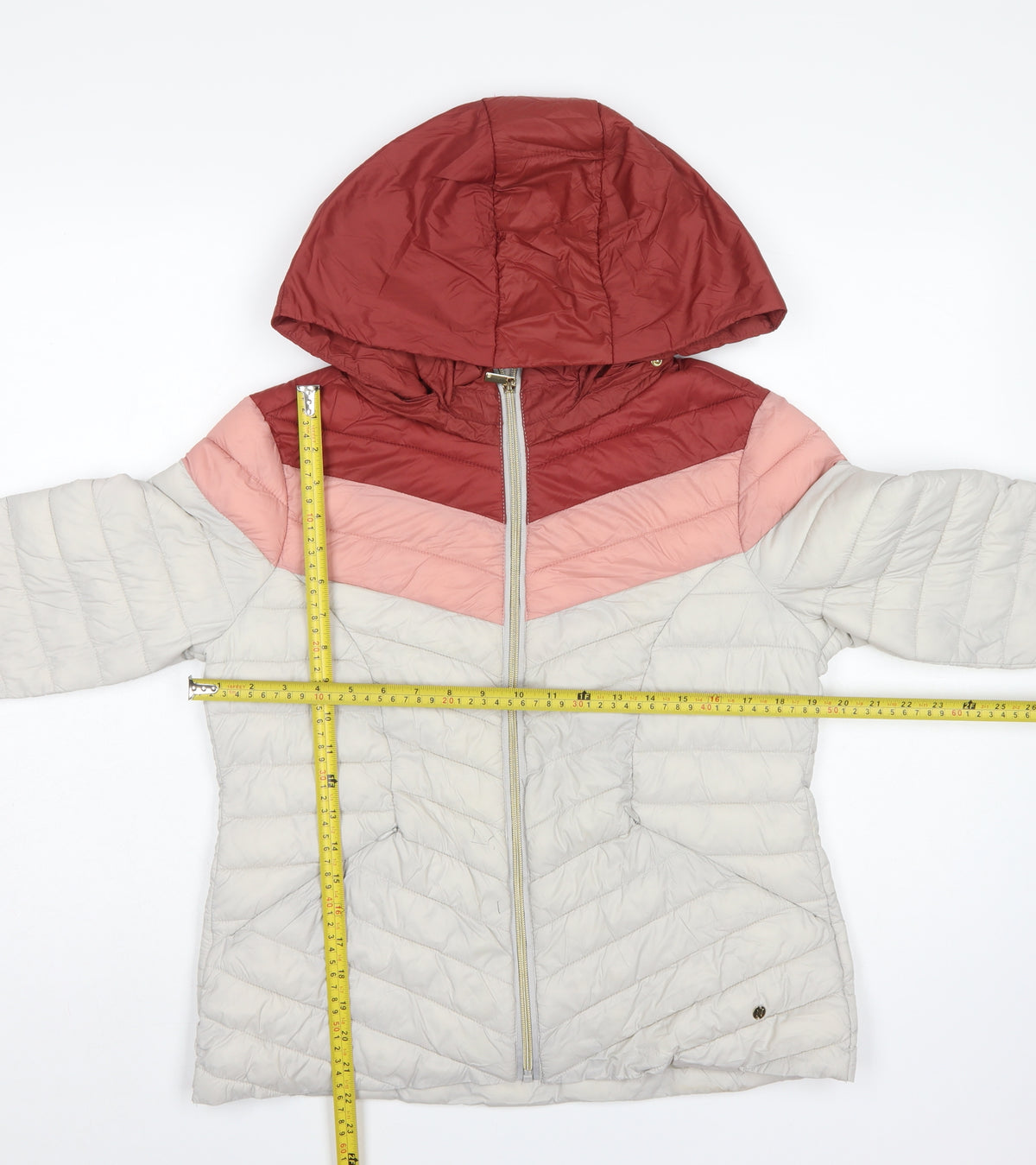Next Women Multicoloured UK 14 Petite Hooded Quilted Puffer Jacket