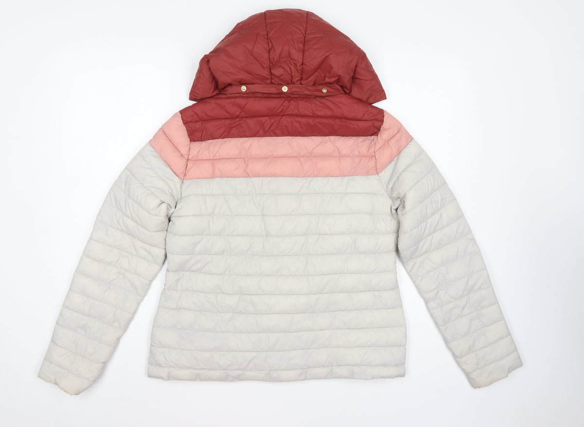 Next Women Multicoloured UK 14 Petite Hooded Quilted Puffer Jacket
