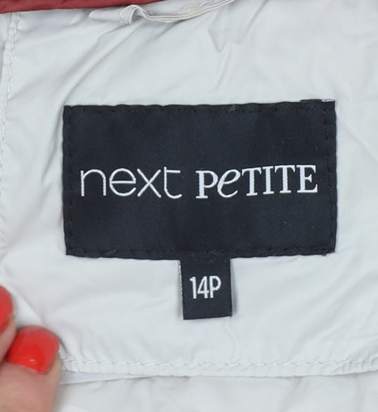 Next Women Multicoloured UK 14 Petite Hooded Quilted Puffer Jacket