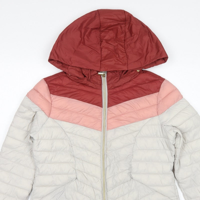 Next Women Multicoloured UK 14 Petite Hooded Quilted Puffer Jacket