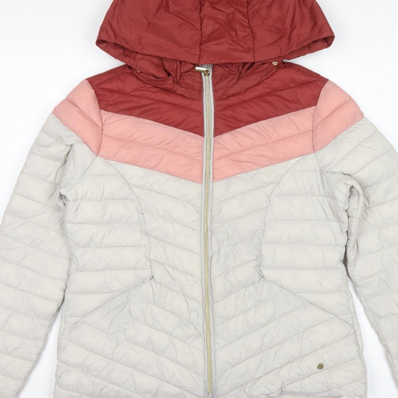 Next Women Multicoloured UK 14 Petite Hooded Quilted Puffer Jacket