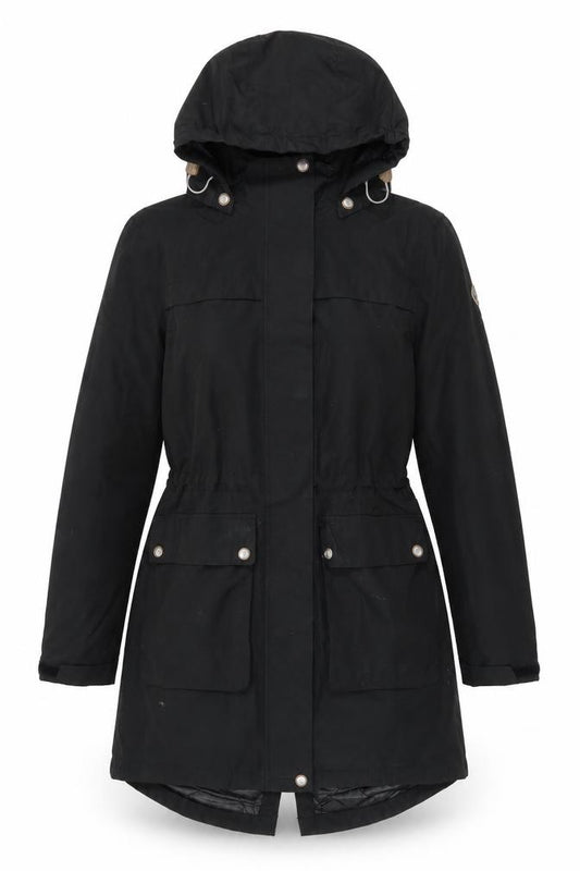 Trespass Women Black XS Waterproof Hooded Long Parka Coat