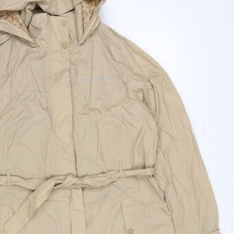Regatta Womens Beige Size 20 Long Hooded Belted Parka Coat