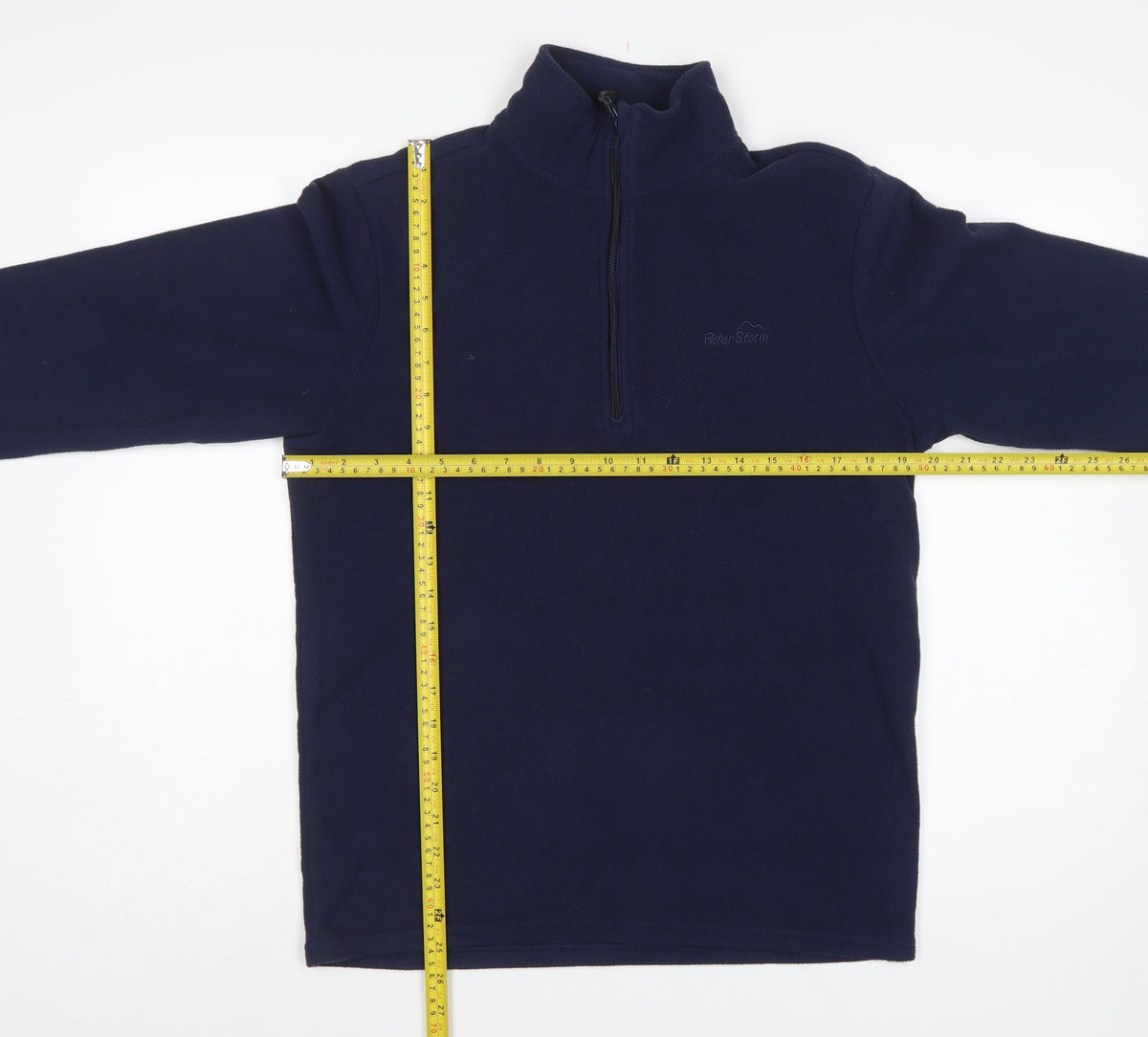 Peter Storm Men’s Navy Blue S 1/4 Zip Fleece Pullover Sweatshirt Outdoor
