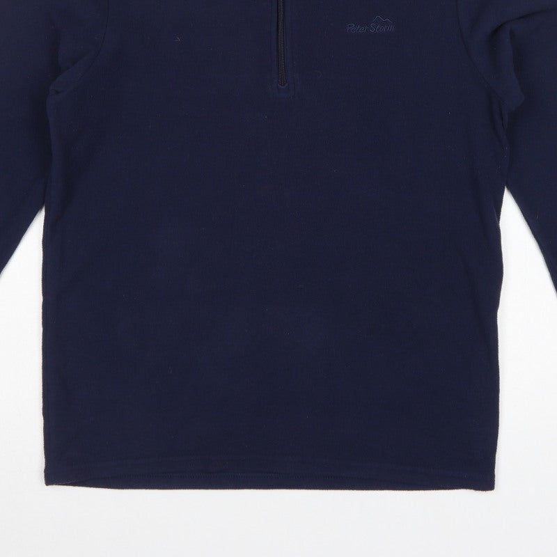 Peter Storm Men’s Navy Blue S 1/4 Zip Fleece Pullover Sweatshirt Outdoor