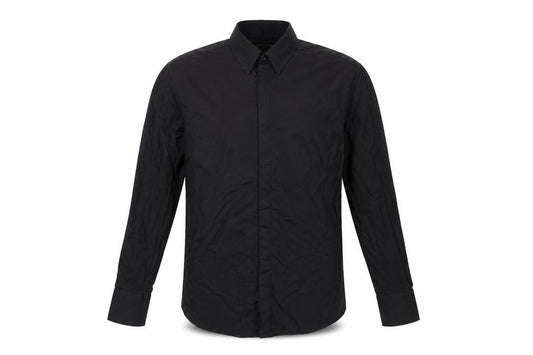Zara Man Men's Black M Slim Fit Long Sleeve Cotton Button-Up Shirt