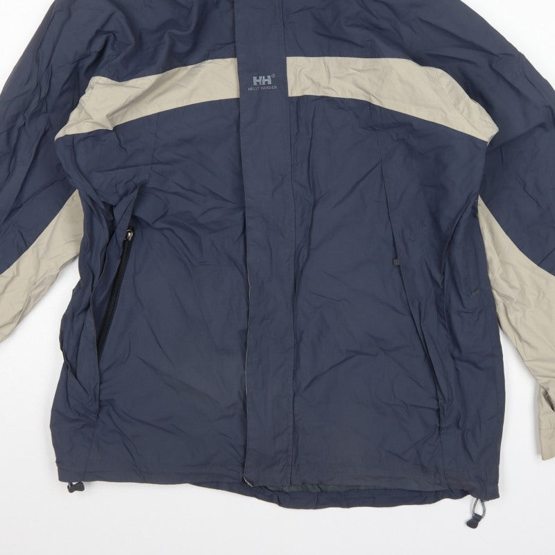 Helly Hansen Men's Blue M Hooded Ski Jacket Nylon Outdoor