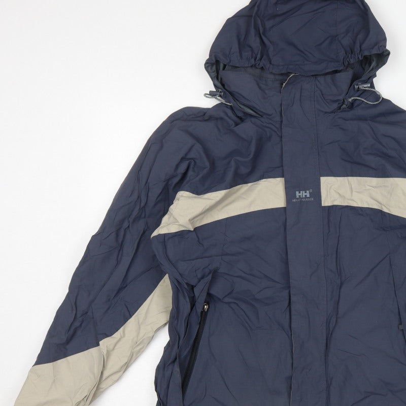 Helly Hansen Men's Blue M Hooded Ski Jacket Nylon Outdoor