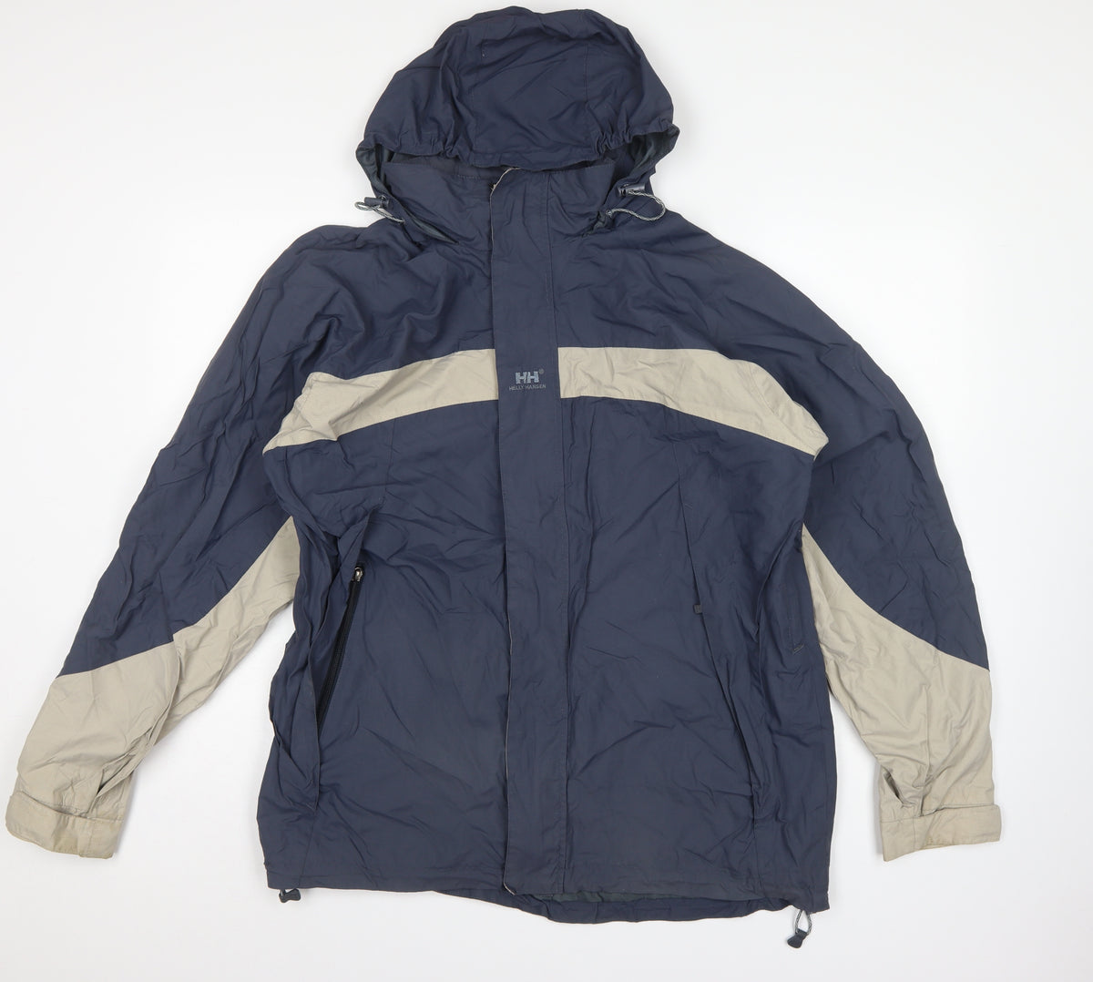 Helly Hansen Men's Blue M Hooded Ski Jacket Nylon Outdoor