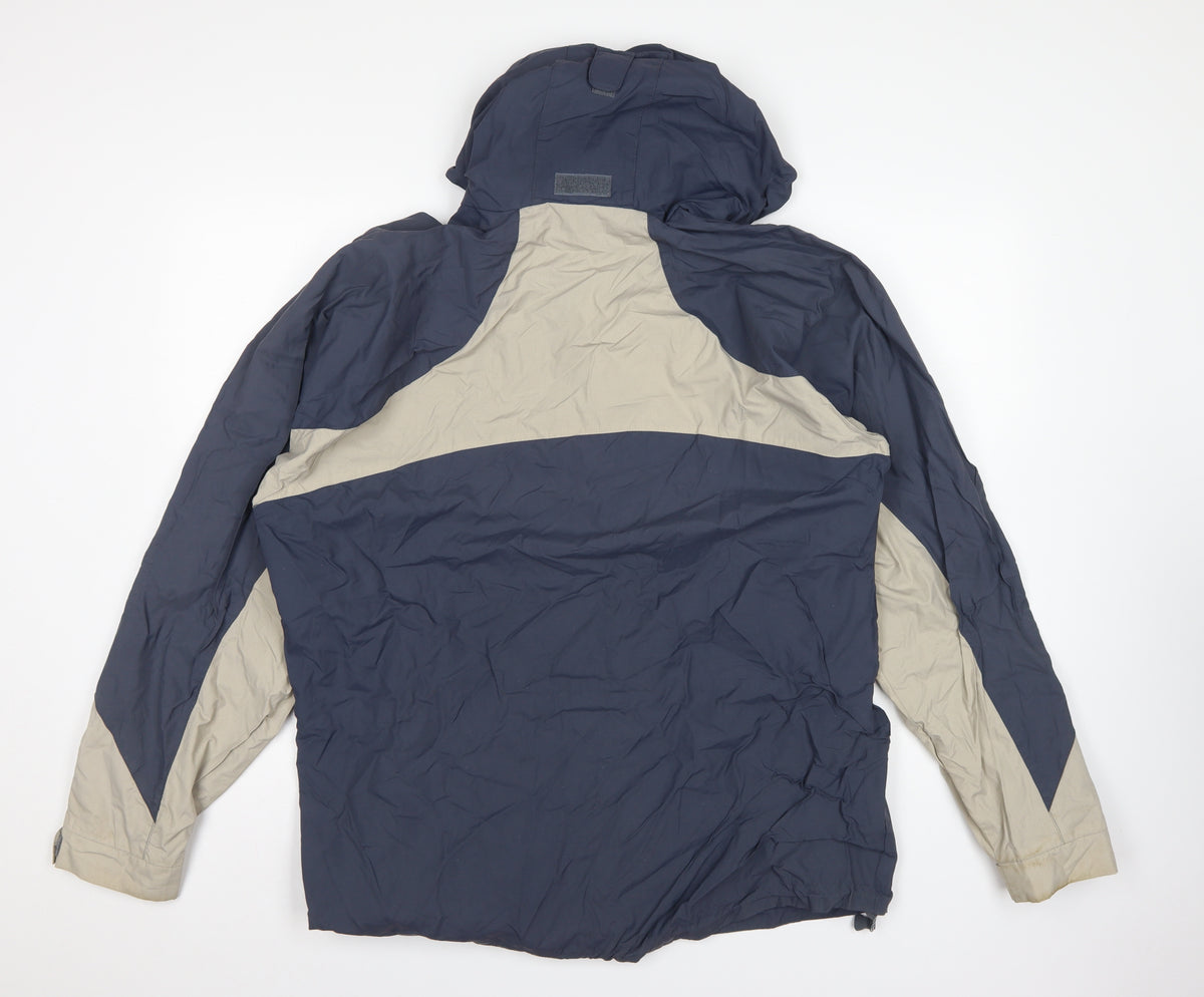 Helly Hansen Men's Blue M Hooded Ski Jacket Nylon Outdoor