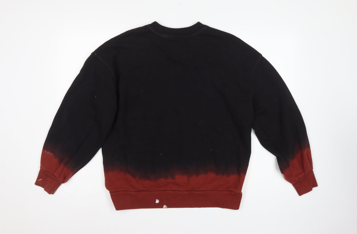 Levi's Women Multicoloured XS Dip Dye Pullover Cotton Sweatshirt