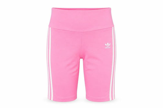 Adidas Women Pink UK 12 Biker Shorts 3 Stripe High Waist