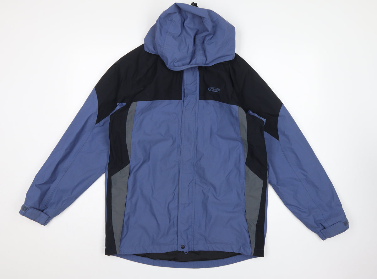 Geleit Men Blue XS Waterproof Hooded Rain Jacket Outdoor