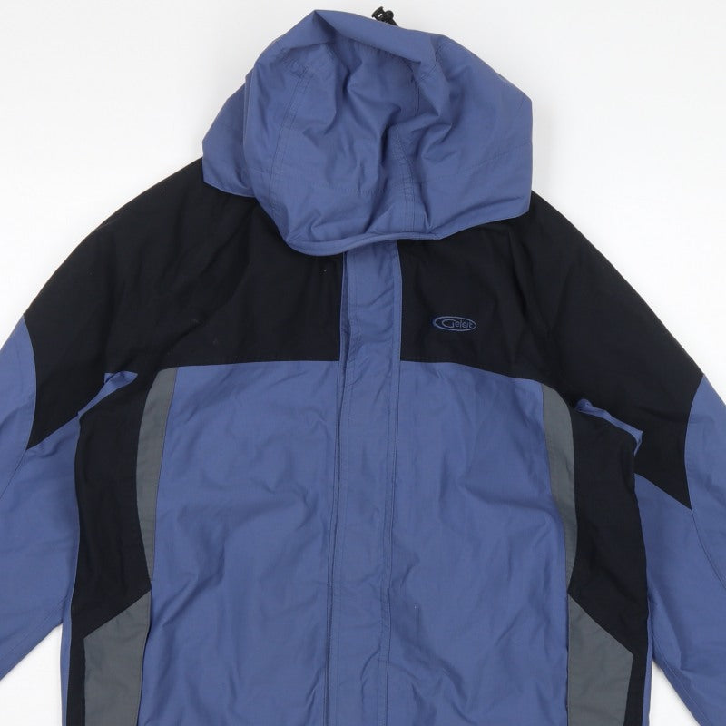 Geleit Men Blue XS Waterproof Hooded Rain Jacket Outdoor