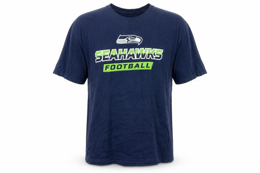 NFL Team Apparel Men's Blue XL Seattle Seahawks Football Graphic T-Shirt