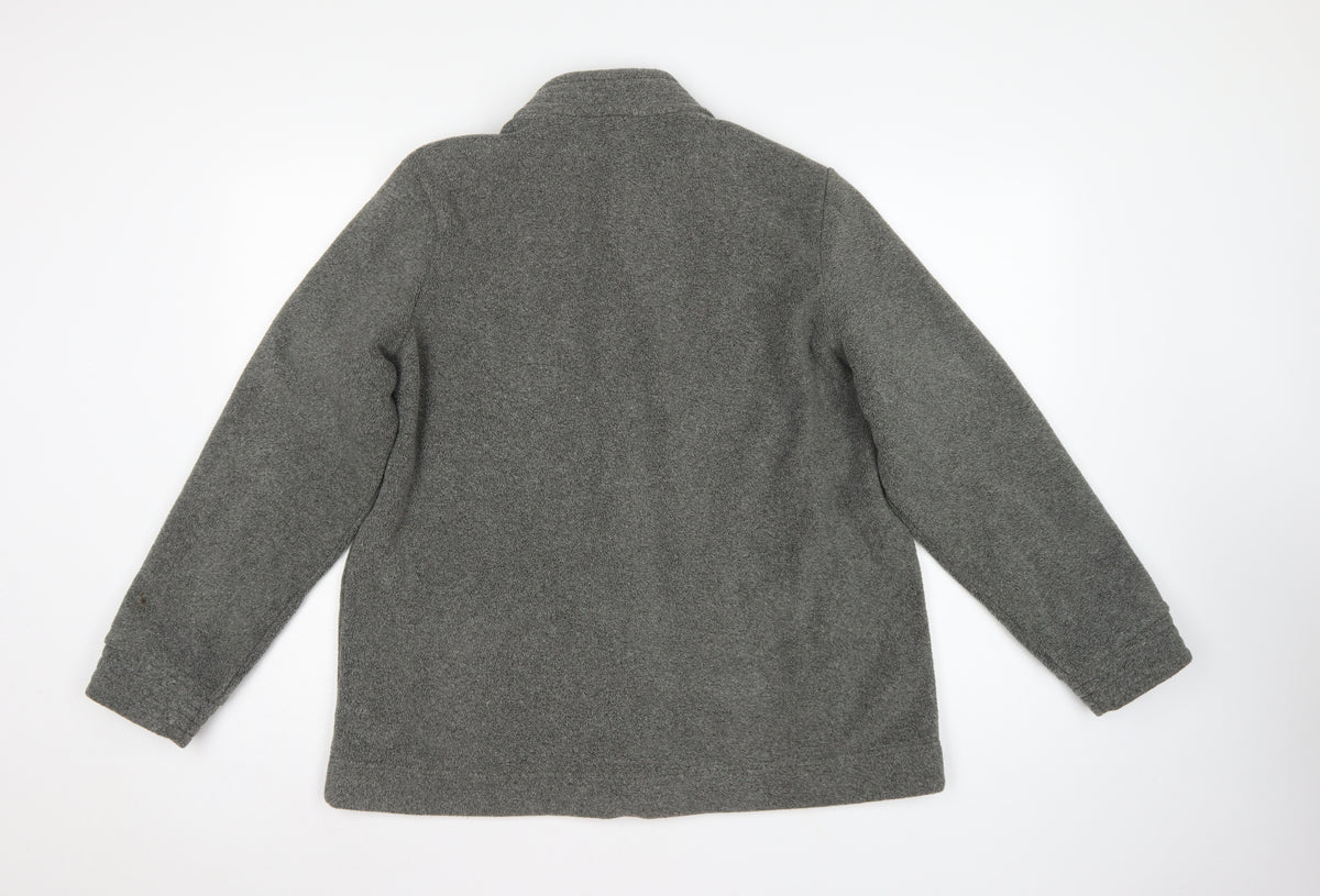 Marks and Spencer Women’s Grey Size 16 Fleece Button Jacket