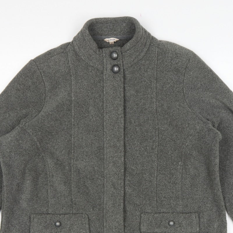 Marks and Spencer Women’s Grey Size 16 Fleece Button Jacket