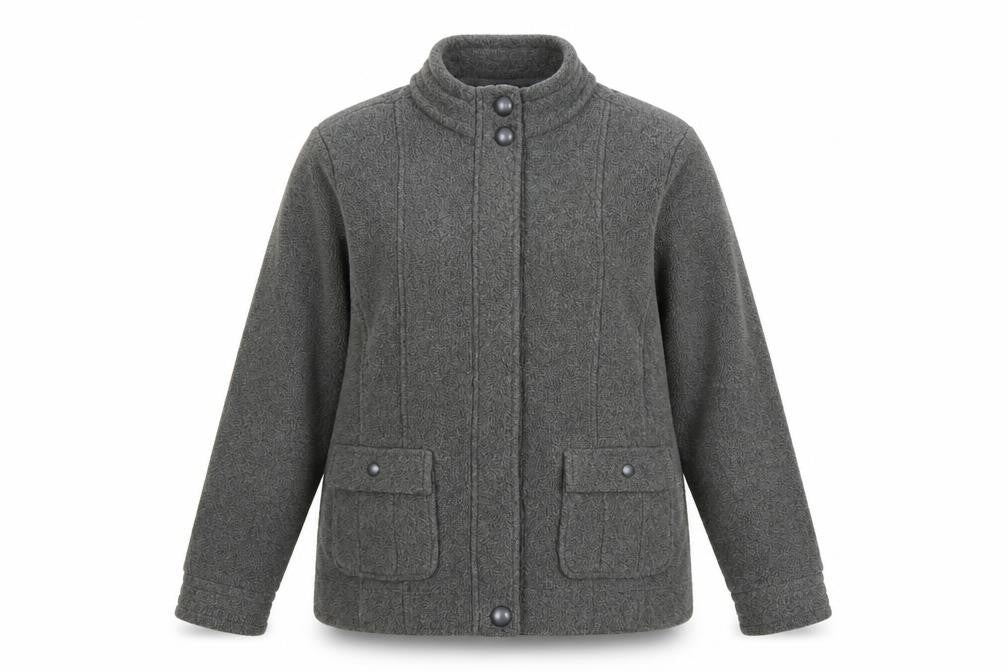 Marks and Spencer Women’s Grey Size 16 Fleece Button Jacket