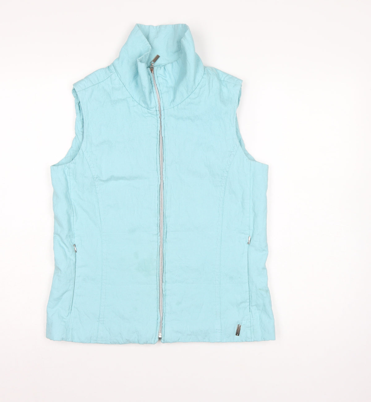 Augusta Weekend Women’s Blue Size 12 Zip Front Lightweight Waistcoat