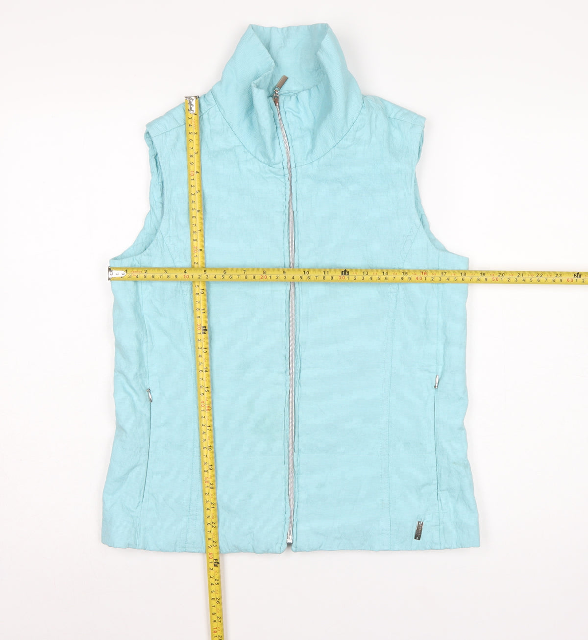Augusta Weekend Women’s Blue Size 12 Zip Front Lightweight Waistcoat