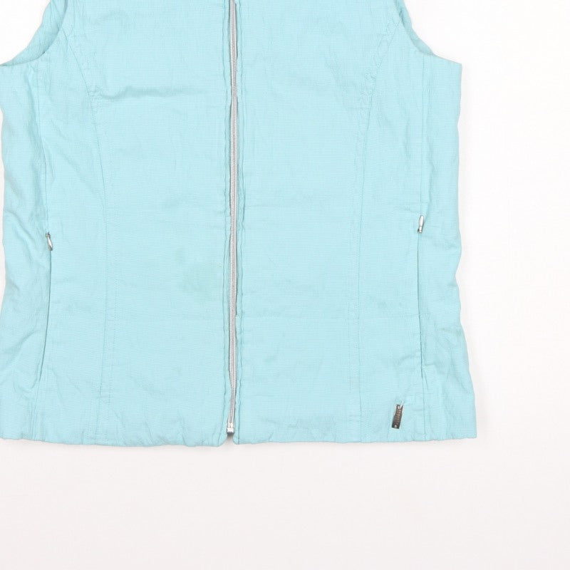 Augusta Weekend Women’s Blue Size 12 Zip Front Lightweight Waistcoat