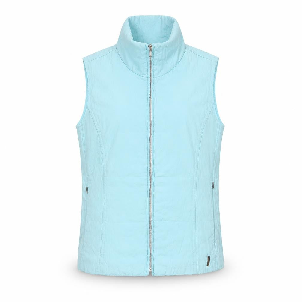 Augusta Weekend Women’s Blue Size 12 Zip Front Lightweight Waistcoat