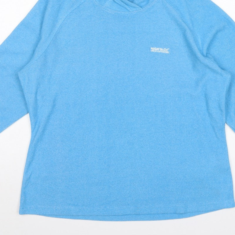 Regatta Women’s Blue UK 16 Hooded Pullover Tunic Zip Pocket