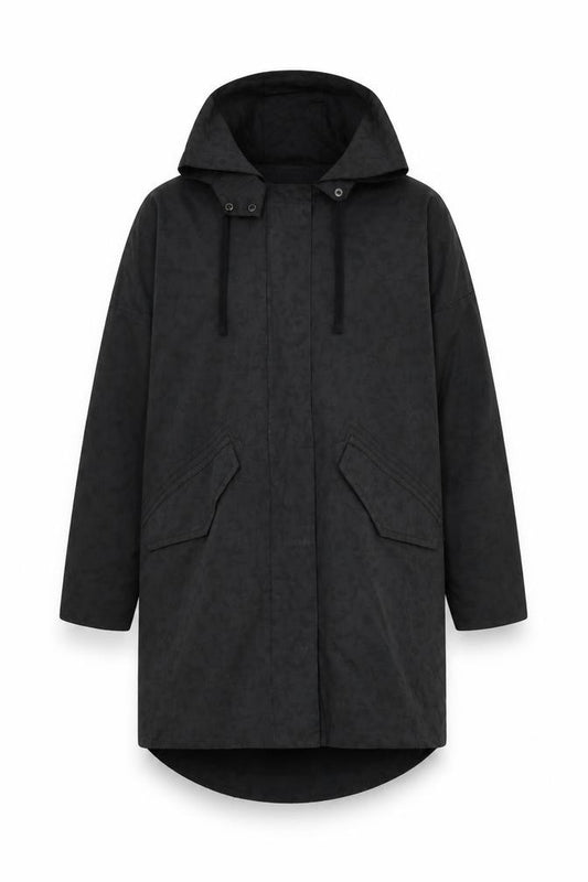 Kin by John Lewis Women’s Black UK 8 Hooded Long Parka Coat