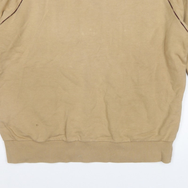 Aquascutum Men’s Beige L Crew Neck Pullover Sweatshirt