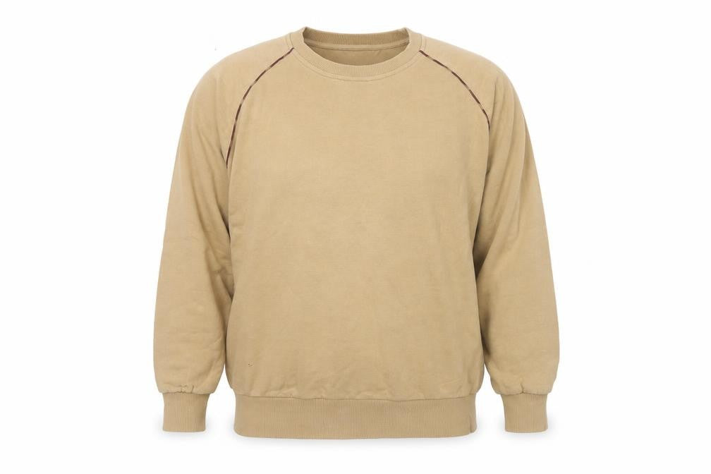Aquascutum Men’s Beige L Crew Neck Pullover Sweatshirt
