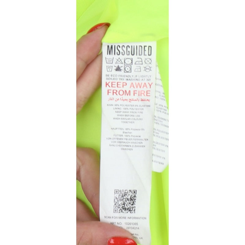Missguided Women Green UK 18 Neon Single-Breasted Blazer Jacket