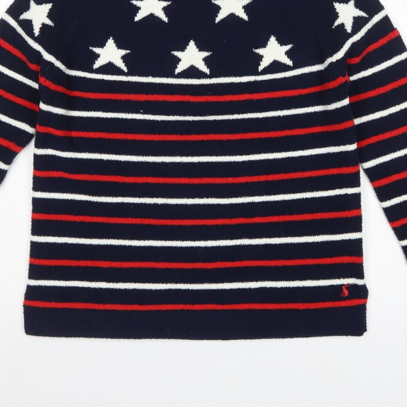 Joules Women’s Navy Star Stripe Knit Pullover Jumper UK 6