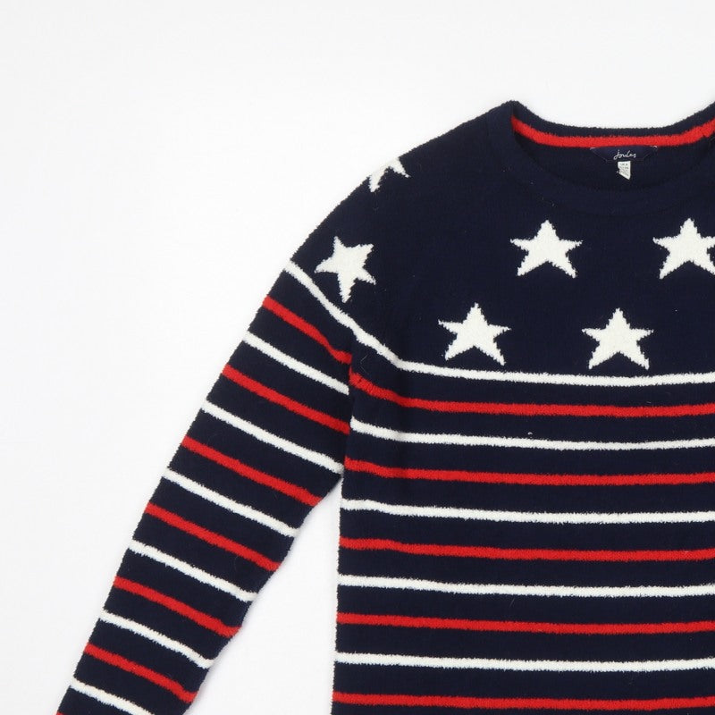 Joules Women’s Navy Star Stripe Knit Pullover Jumper UK 6