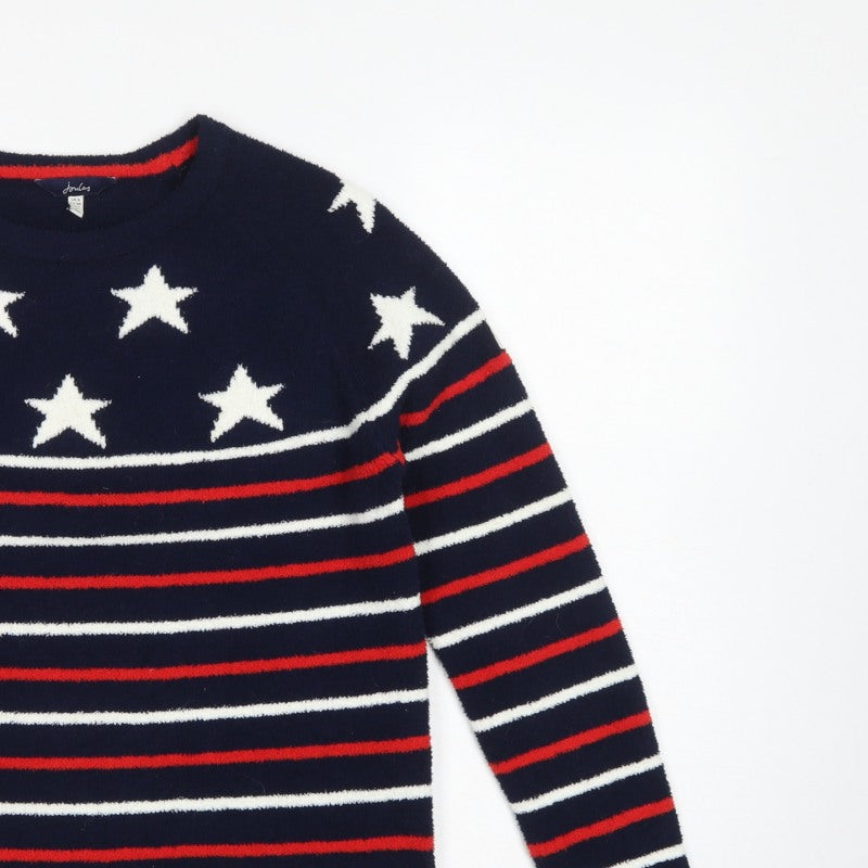 Joules Women’s Navy Star Stripe Knit Pullover Jumper UK 6