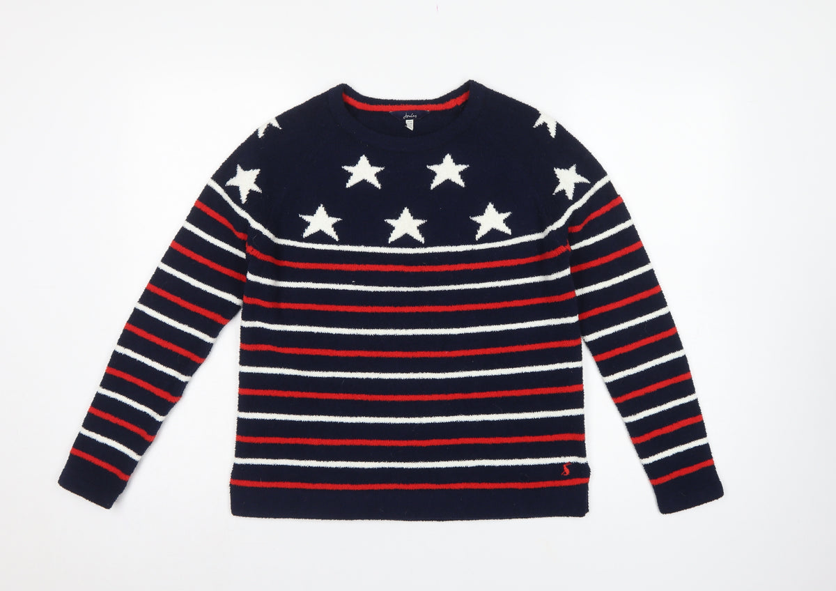 Joules Women’s Navy Star Stripe Knit Pullover Jumper UK 6