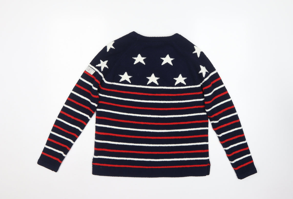 Joules Women’s Navy Star Stripe Knit Pullover Jumper UK 6