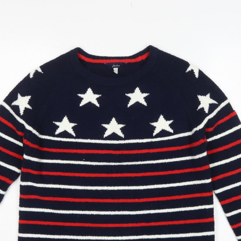 Joules Women’s Navy Star Stripe Knit Pullover Jumper UK 6