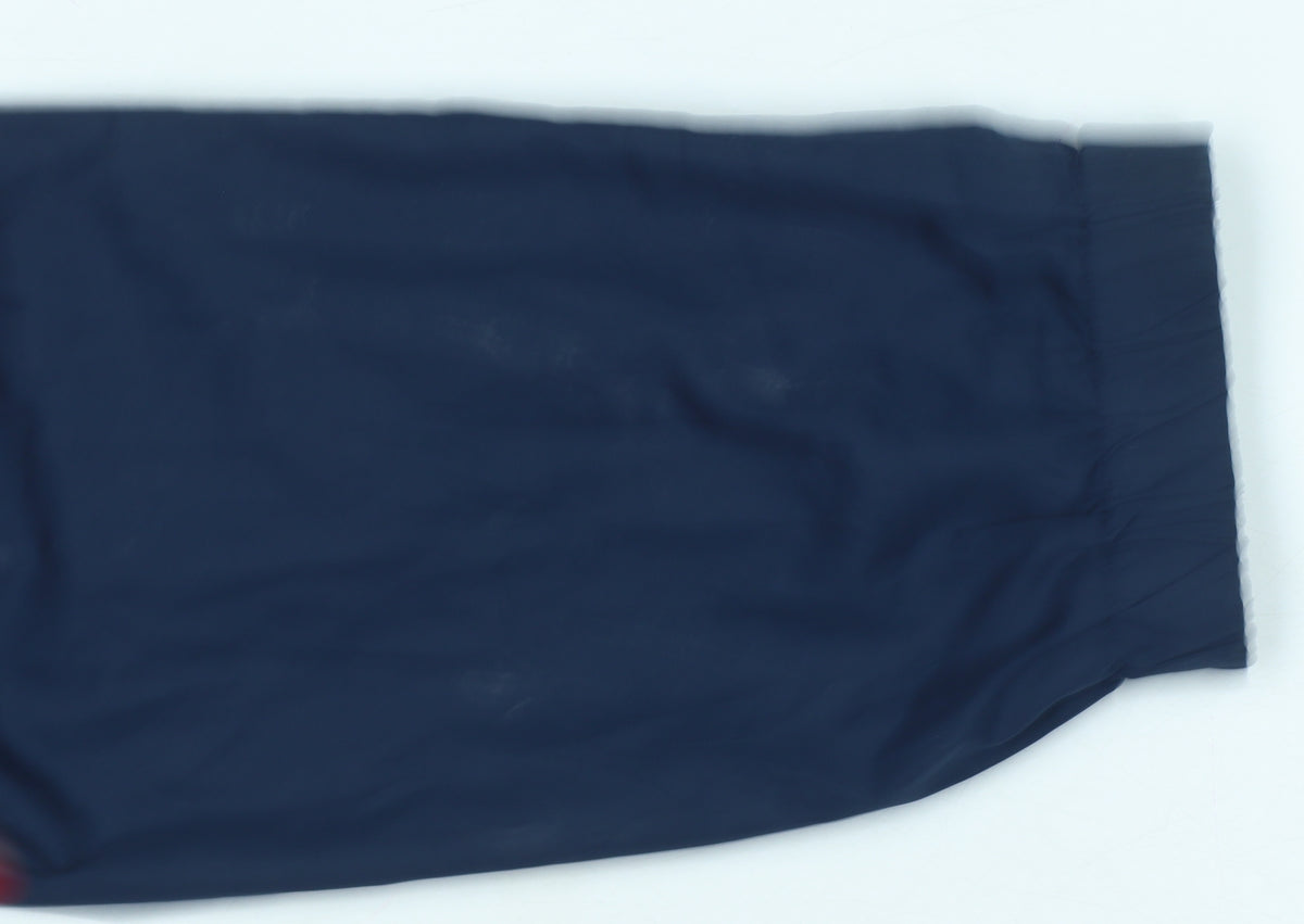Vans Men's Blue Ivory Medium Hooded Windbreaker Jacket Full Zip